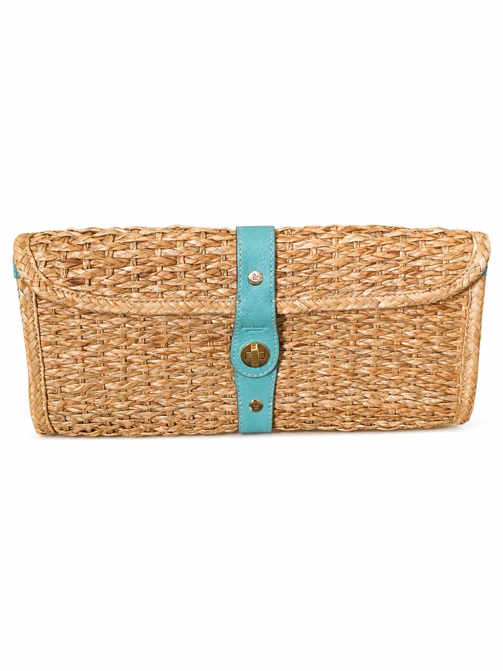 Kate Spade Vintage Wicker Straw Rattan Clutch Bag